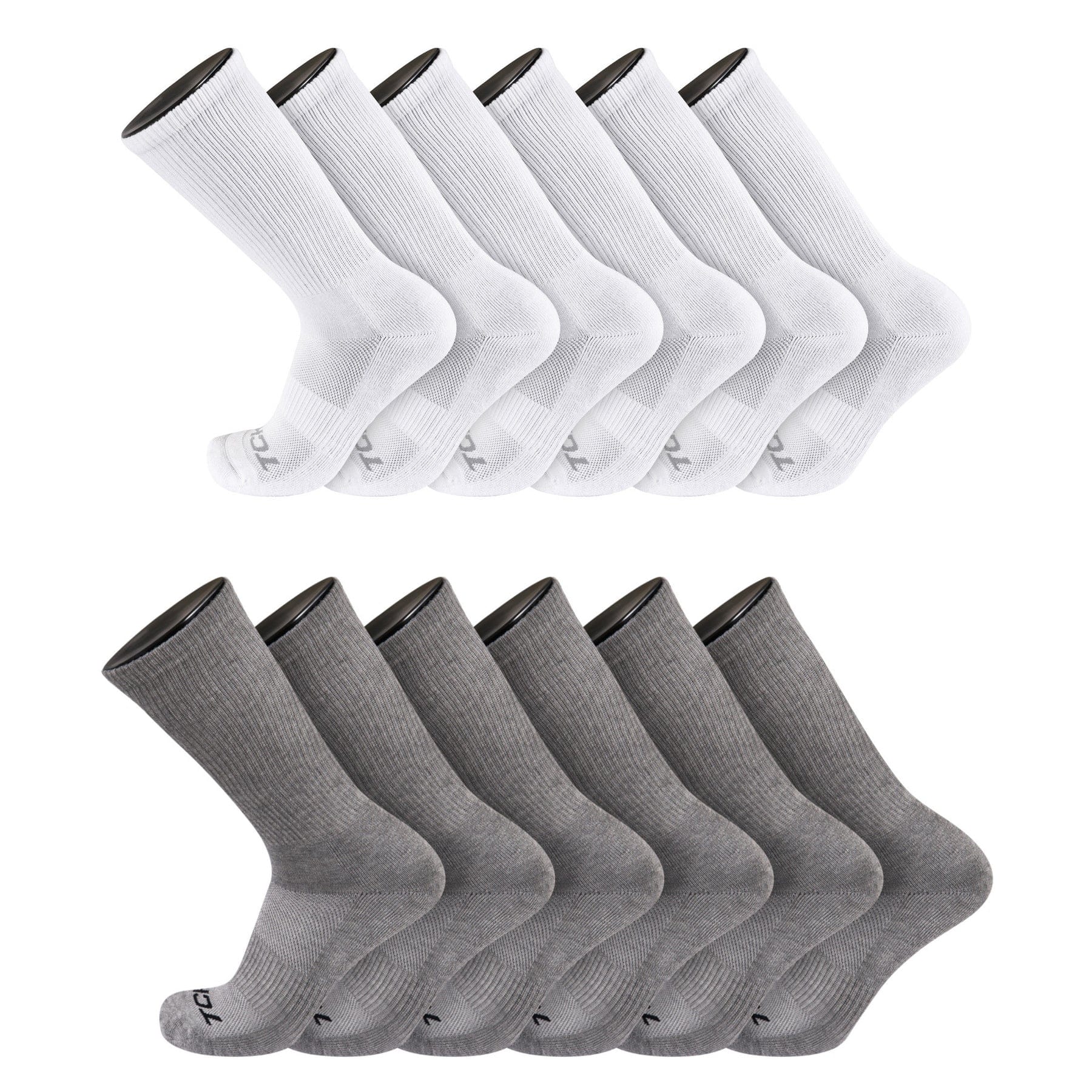 Seamless, Cushioned Crew Socks: Moisture Wicking Work & Sport - Image 17