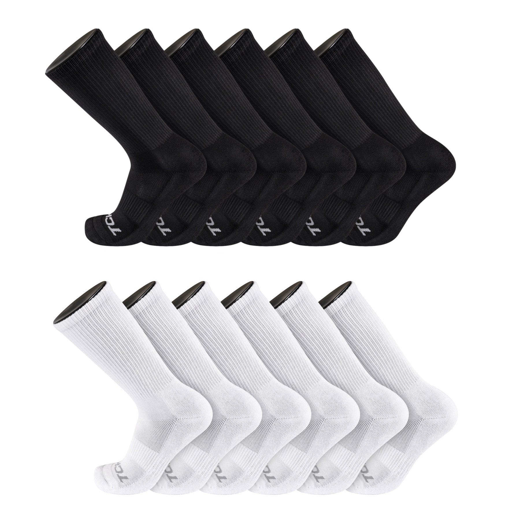 Seamless, Cushioned Crew Socks: Moisture Wicking Work & Sport - Image 9