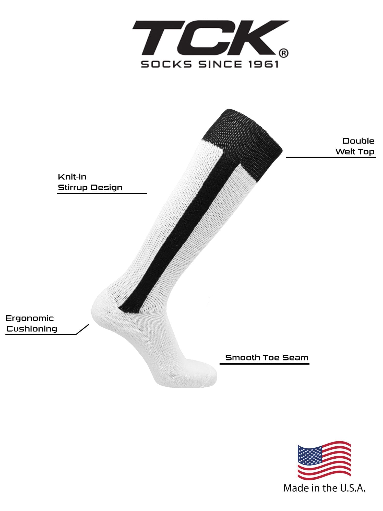 2-in-1 Premium Baseball Stirrup Socks | Made in USA - Image 4