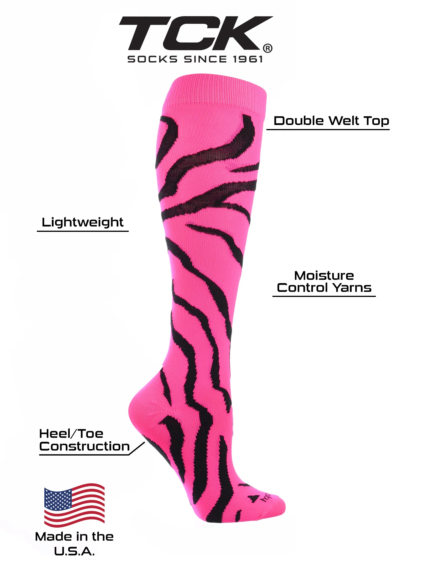 TCK Sports Krazisox Zebra Stripe Socks - Image 3