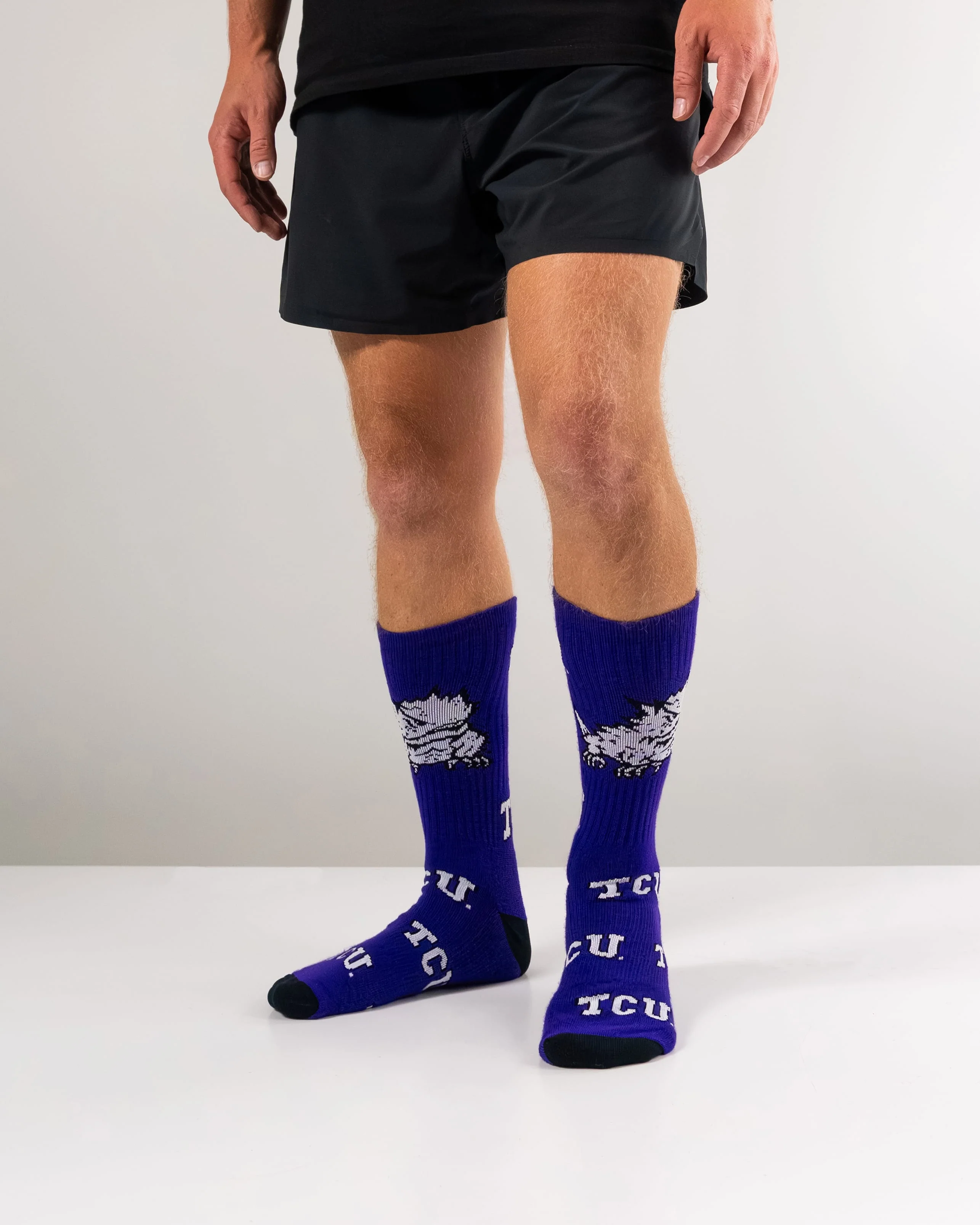 TCU Horned Frogs Mayhem Crew Socks - Image 4