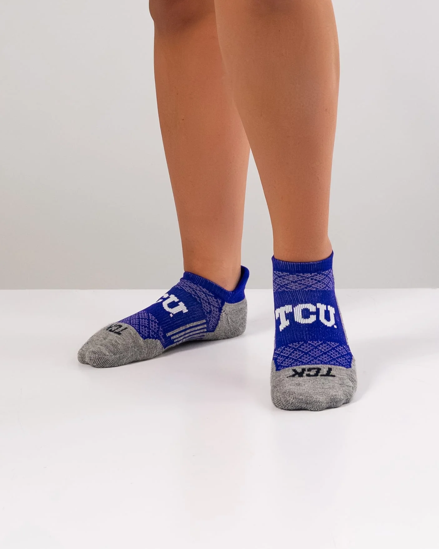 TCU Horned Frogs No Show Tour Socks - Image 4
