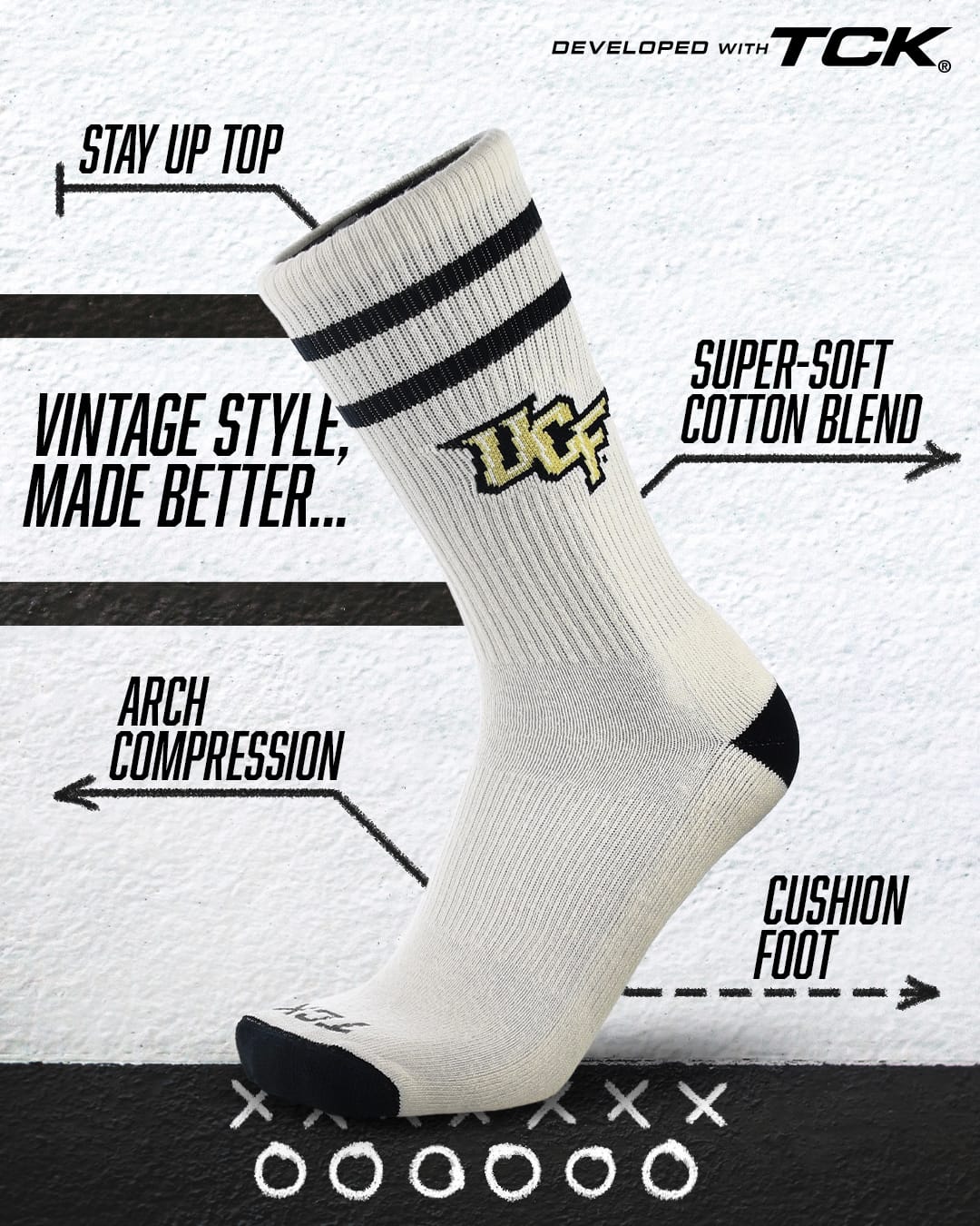 UCF Knights Socks NCAA Socks For Men and Womens Soft Cotton Sock - Image 2
