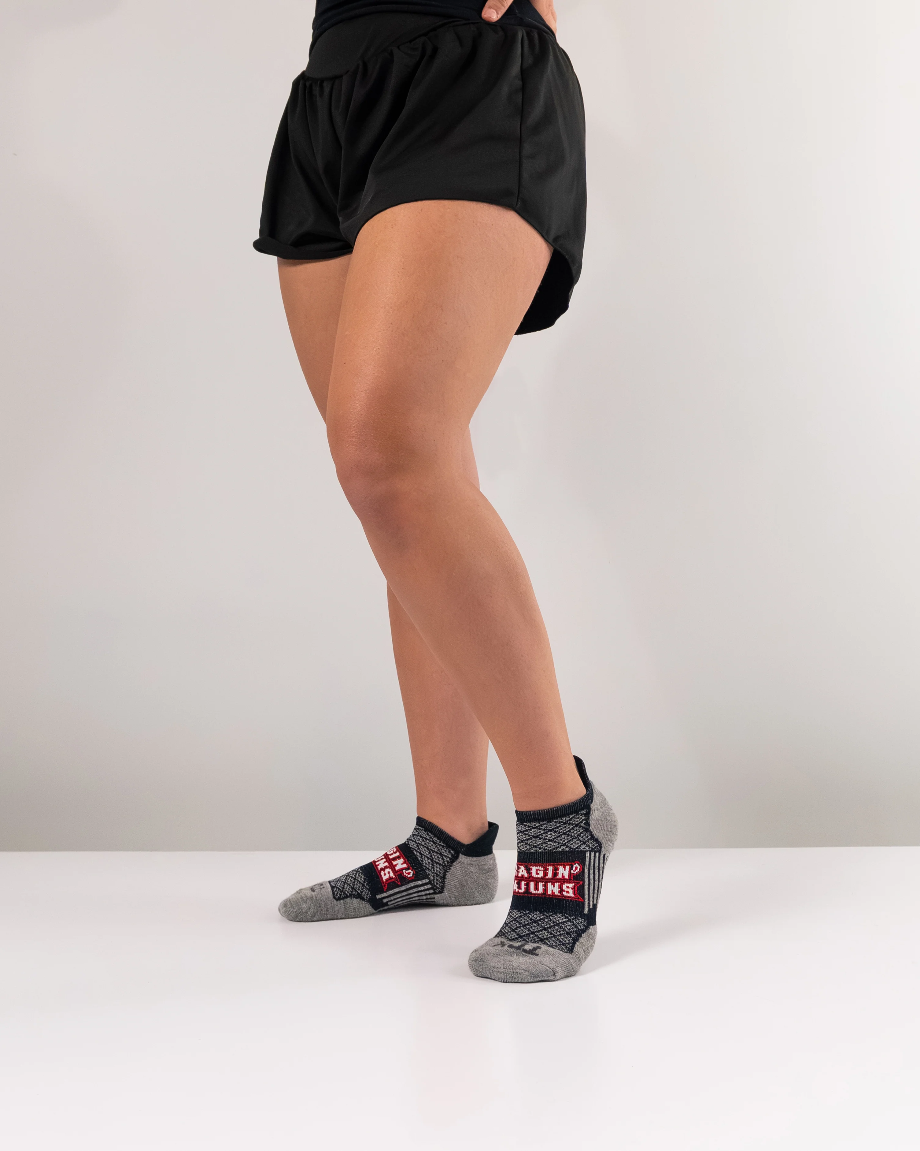 UL Lafayette Ragin Cajuns No Show Tour Socks - Image 5