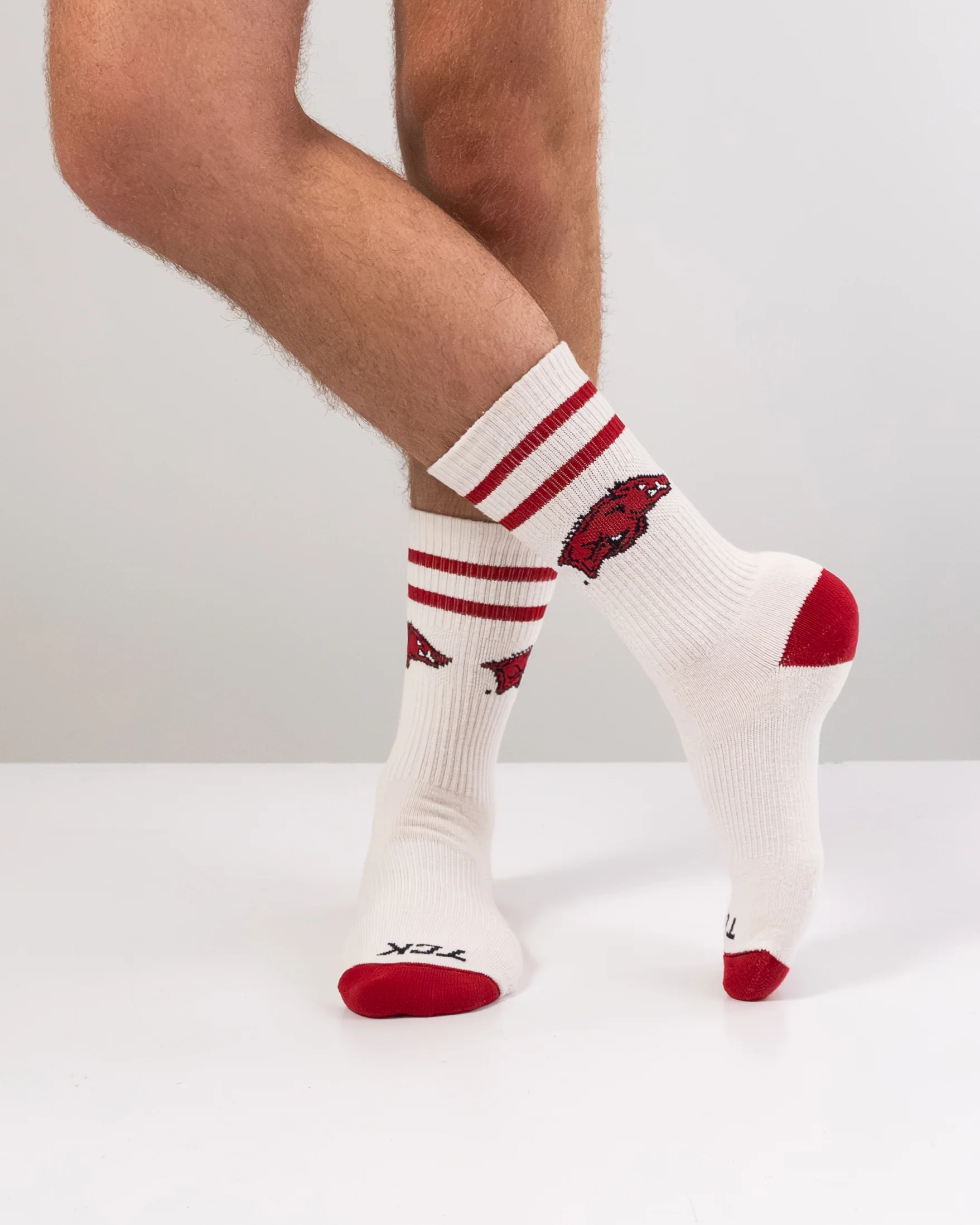 Vintage Arkansas Razorbacks Socks NCAA Socks For Men and Womens Soft Cotton Sock - Image 3