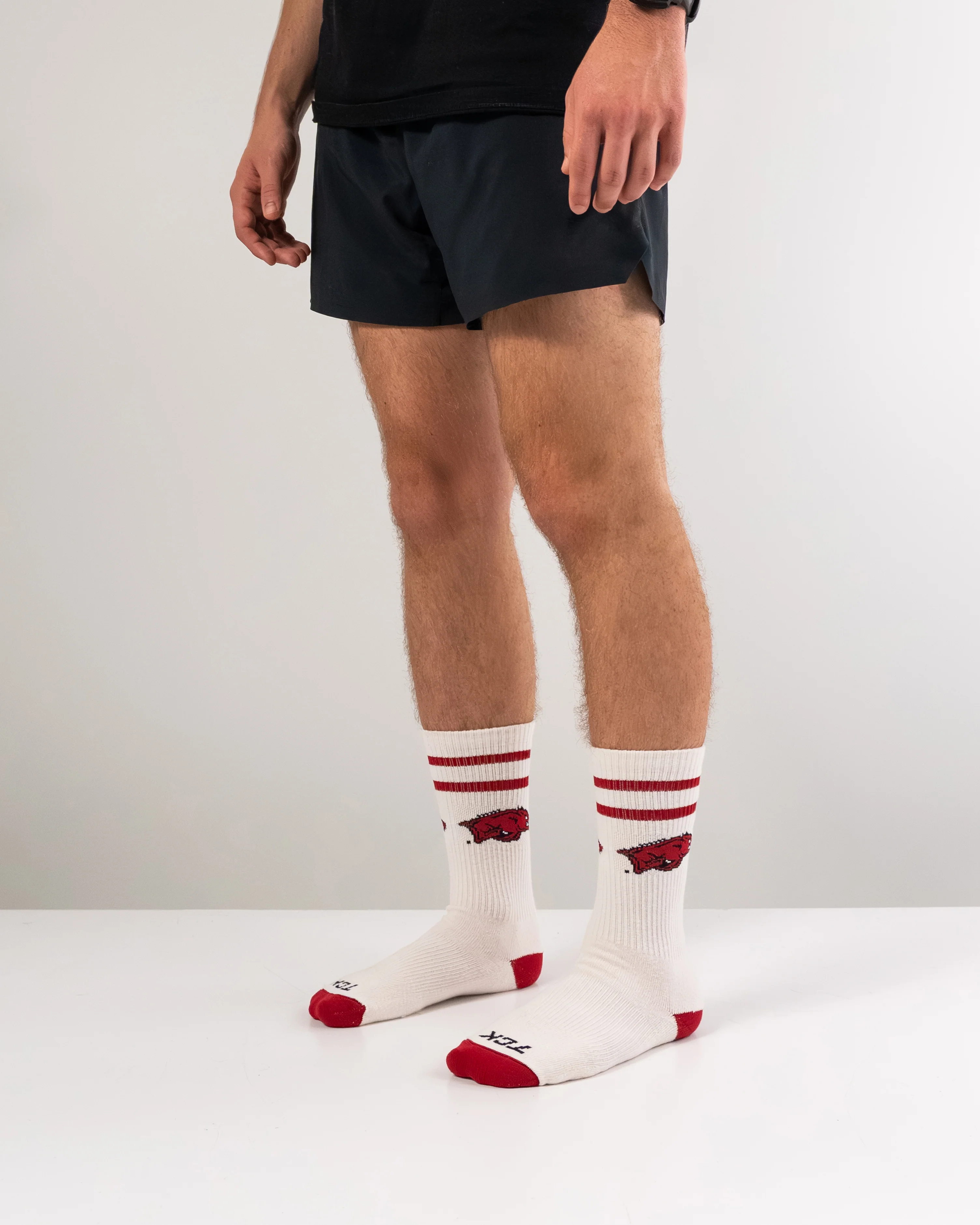 Vintage Arkansas Razorbacks Socks NCAA Socks For Men and Womens Soft Cotton Sock - Image 5