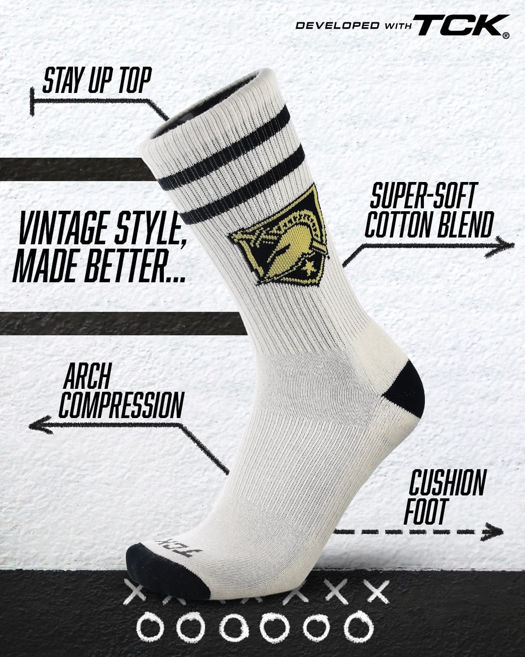 Vintage Army West Point NCAA Socks For Men and Womens Soft Cotton Sock - Image 2