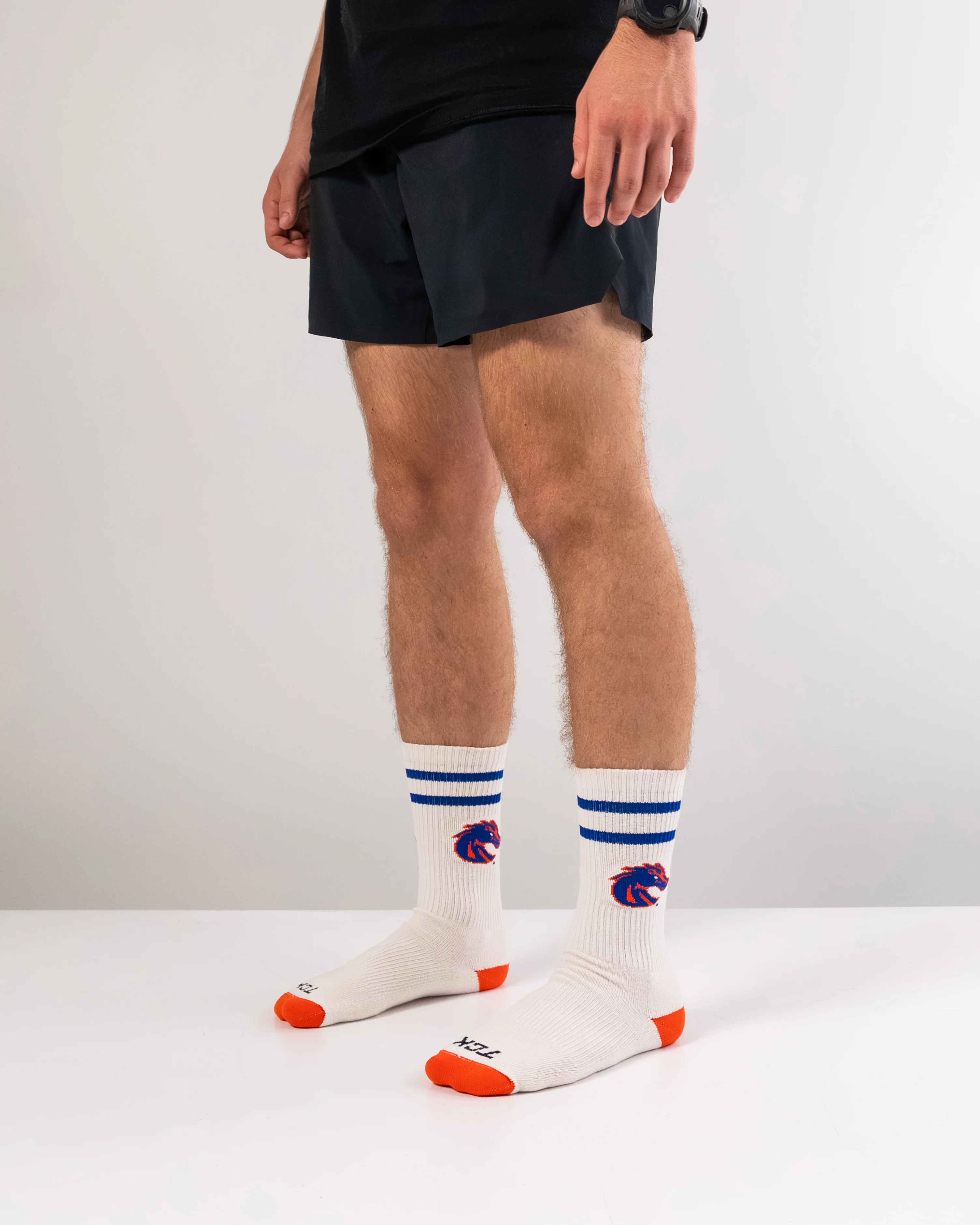 Vintage Boise State Broncos Socks NCAA Socks For Men and Womens Soft Cotton Sock - Image 5