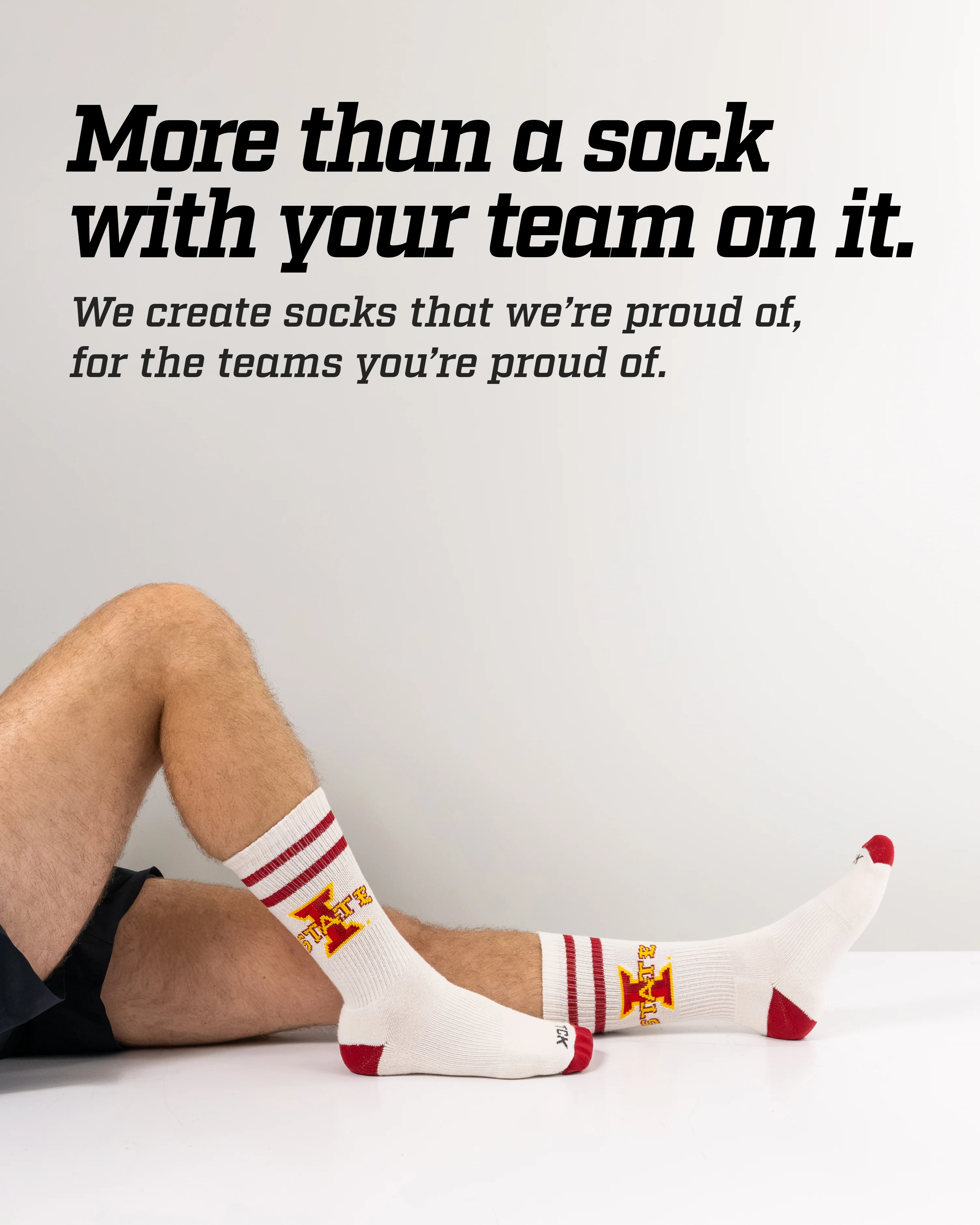 Vintage Iowa State Cyclones Socks NCAA Socks For Men and Womens Soft Cotton Sock - Image 4