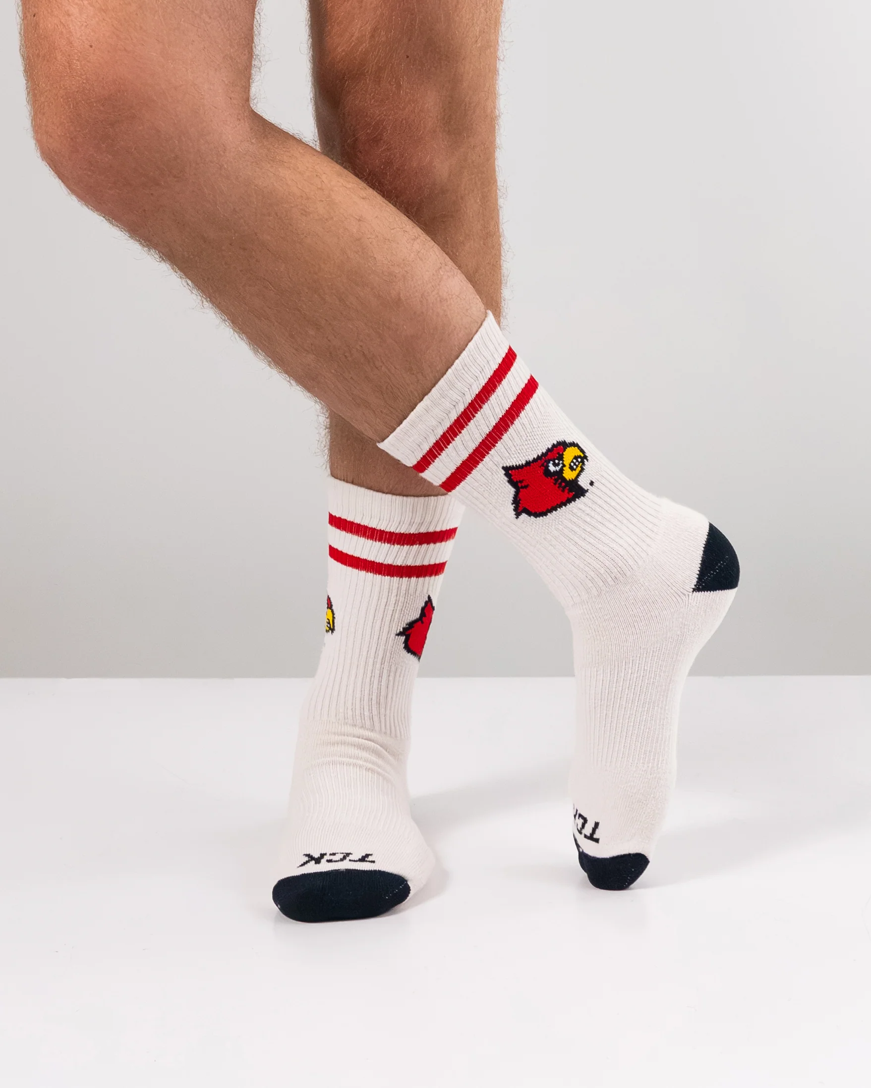 Vintage Louisville Cardinals Socks NCAA Socks For Men and Womens Soft Cotton Sock - Image 3