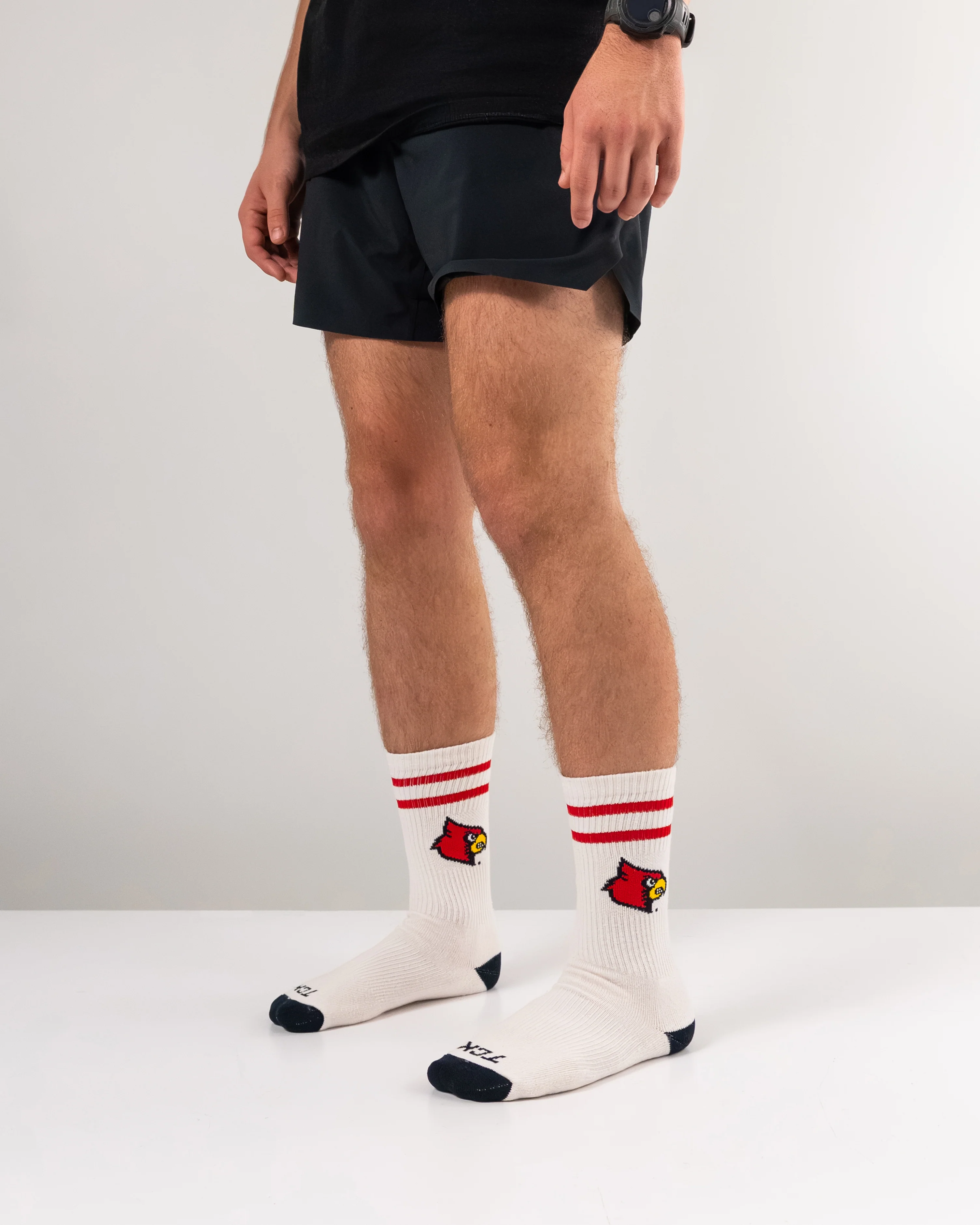Vintage Louisville Cardinals Socks NCAA Socks For Men and Womens Soft Cotton Sock - Image 5