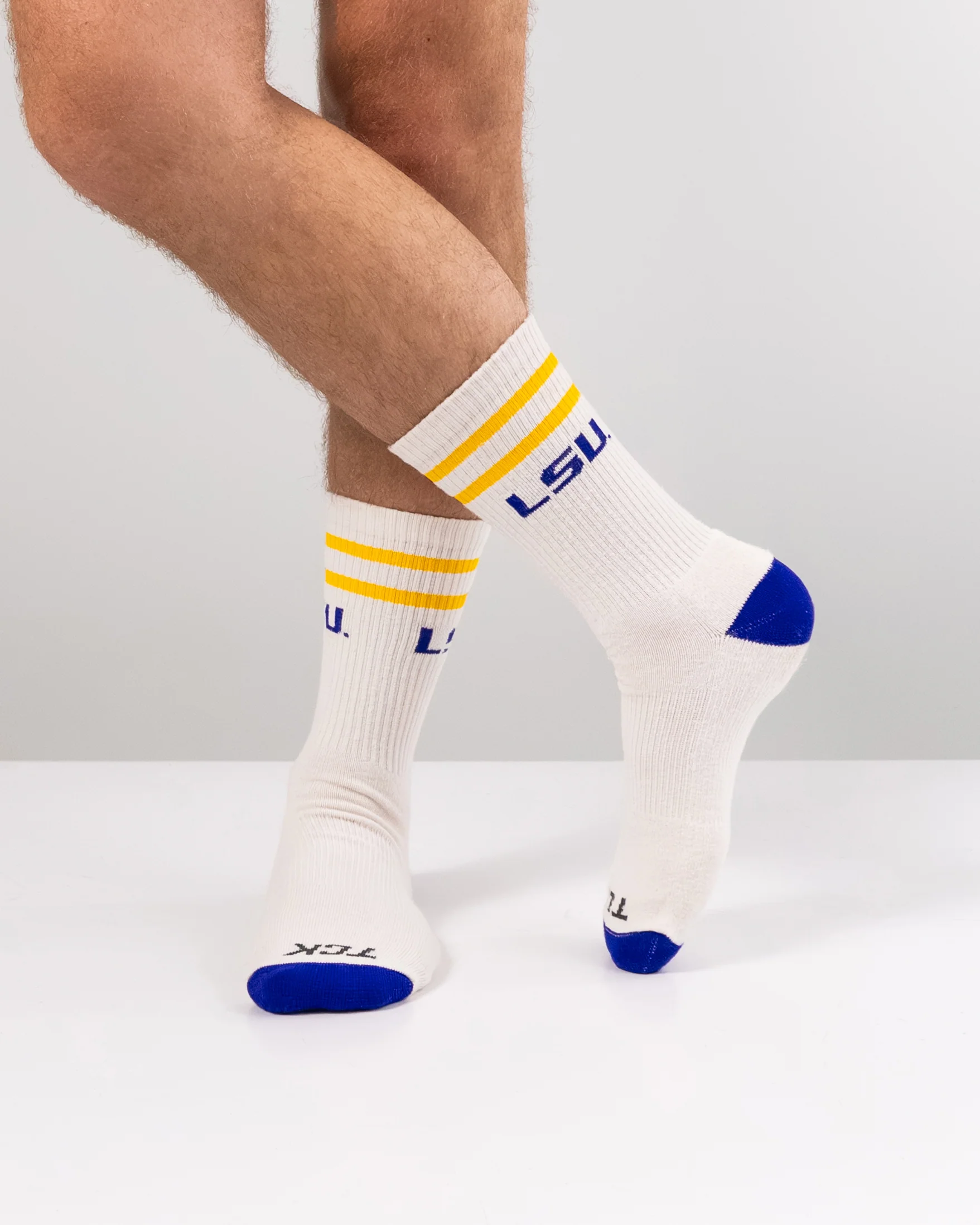 Vintage LSU Tigers Socks NCAA Socks For Men and Womens Soft Cotton Sock - Image 3