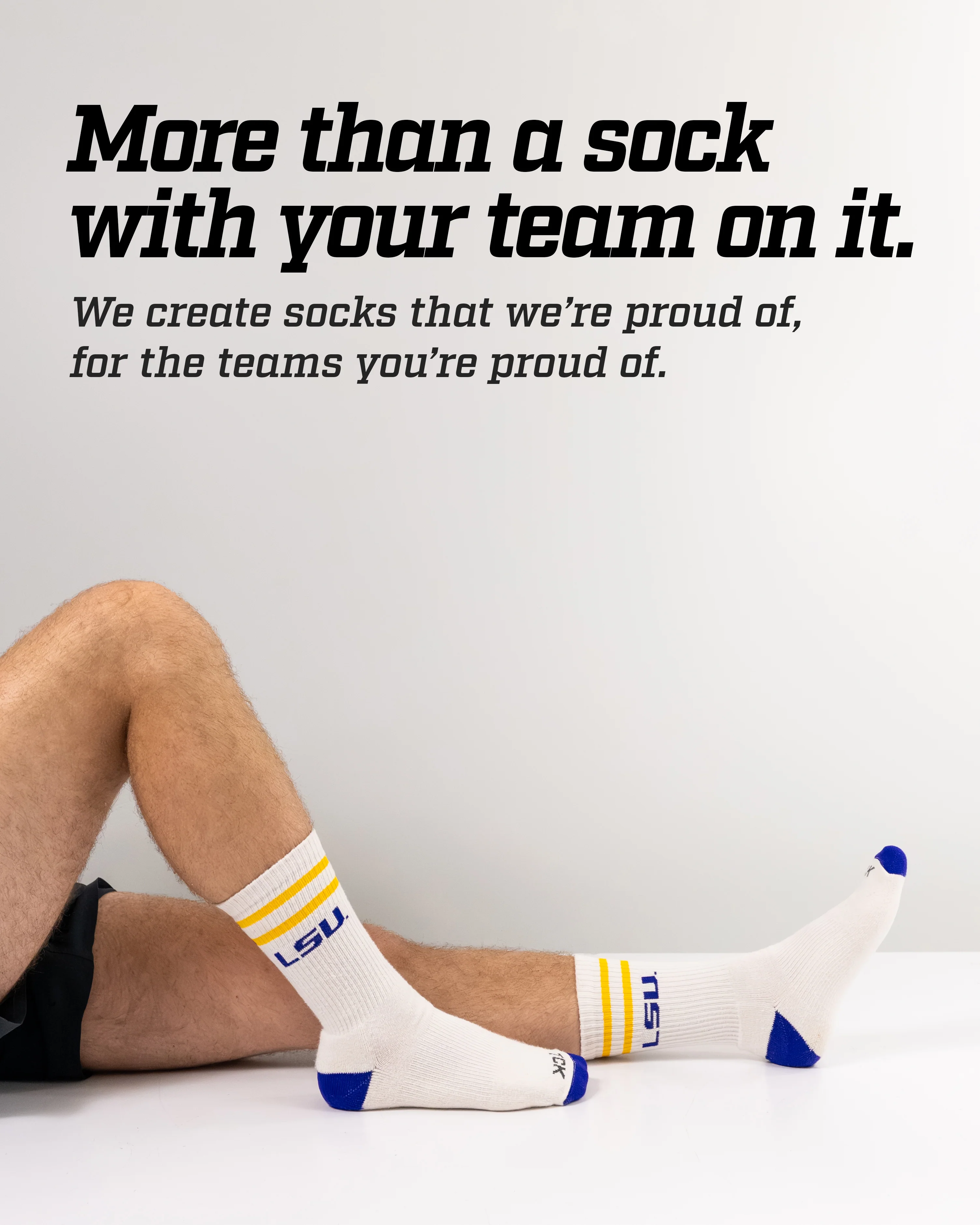 Vintage LSU Tigers Socks NCAA Socks For Men and Womens Soft Cotton Sock - Image 4