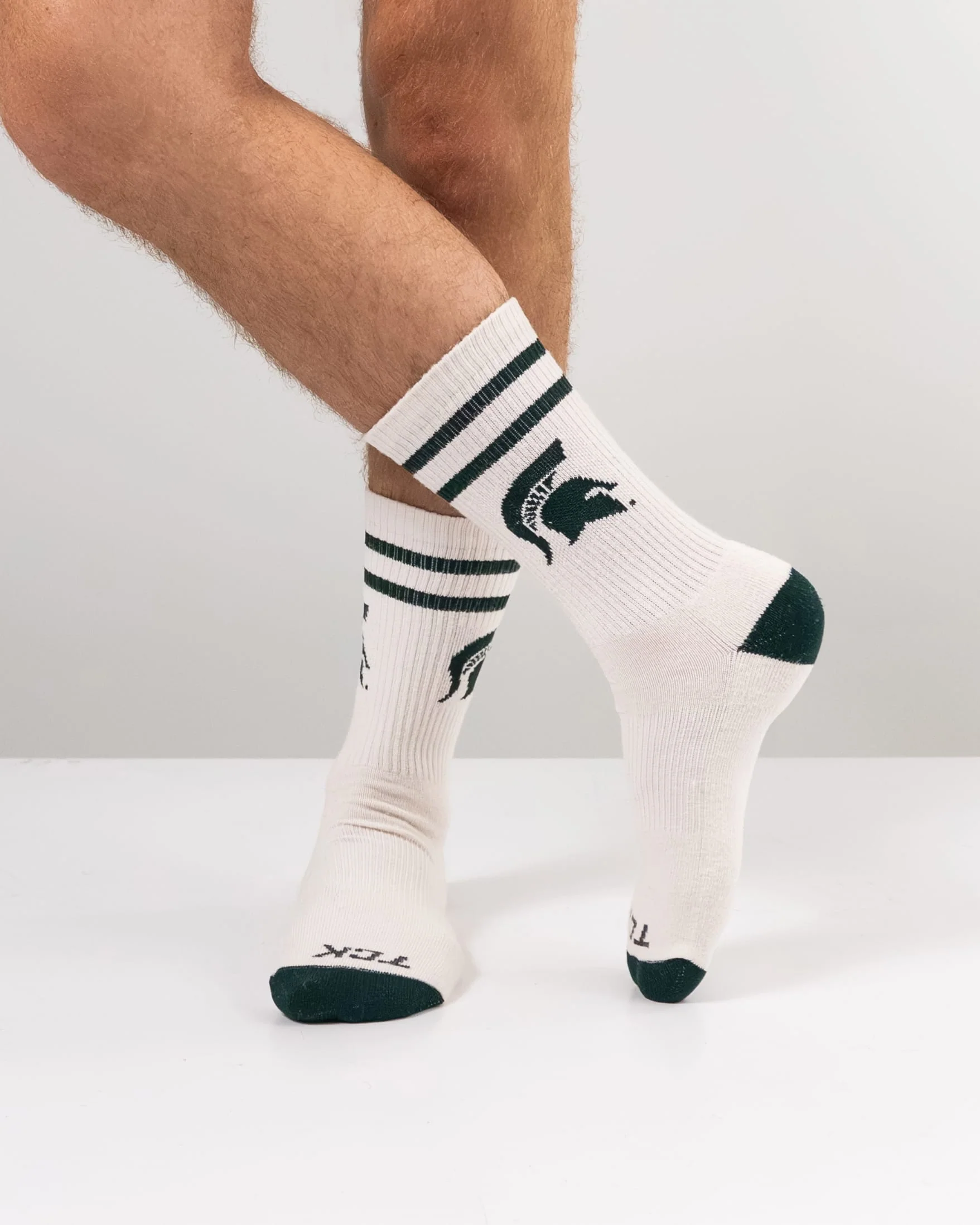 Vintage Michigan State Spartans Socks NCAA Socks For Men and Womens Soft Cotton Sock - Image 3