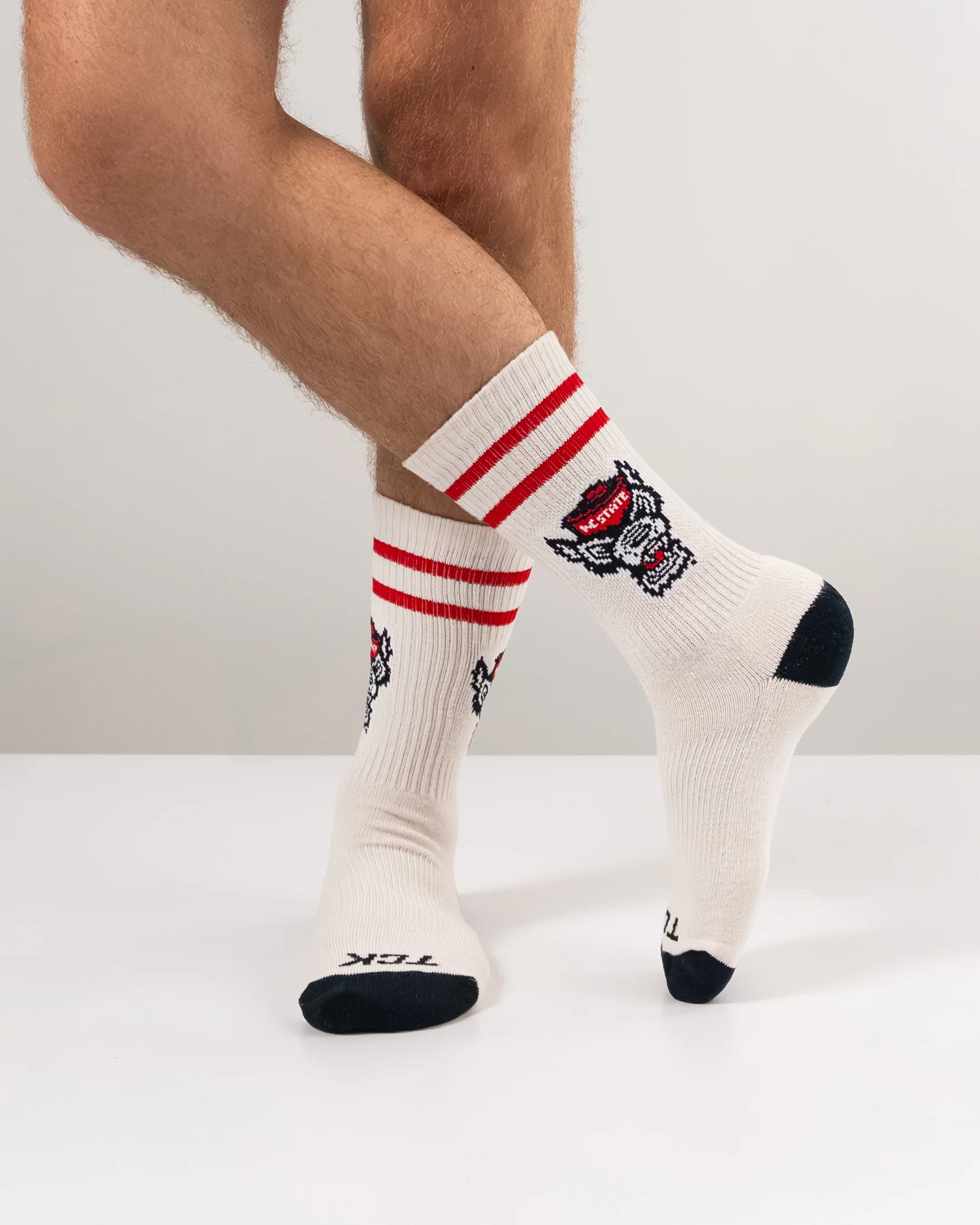 Vintage NC State Wolfpack Socks NCAA Socks For Men and Womens Soft Cotton Sock - Image 3