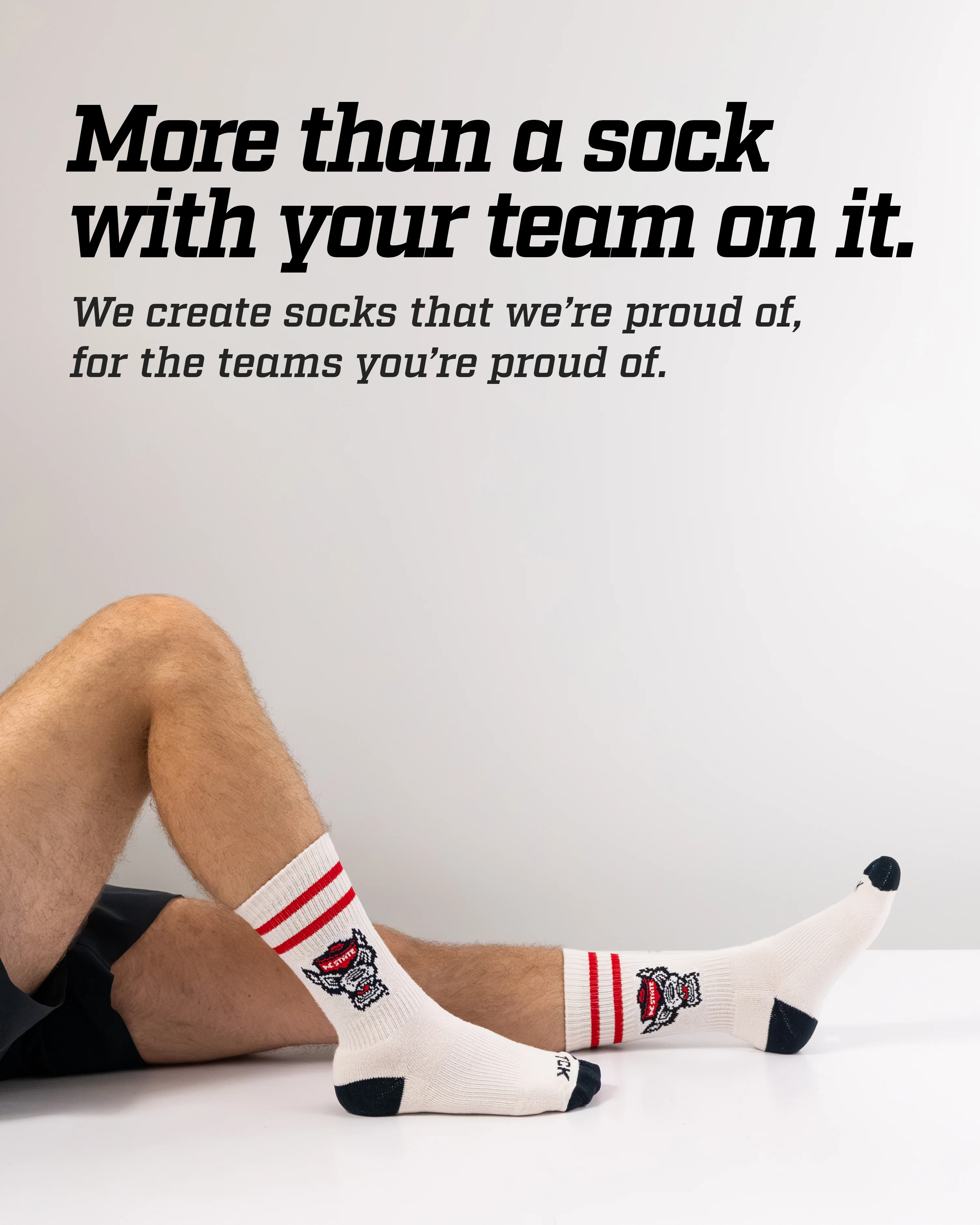 Vintage NC State Wolfpack Socks NCAA Socks For Men and Womens Soft Cotton Sock - Image 4