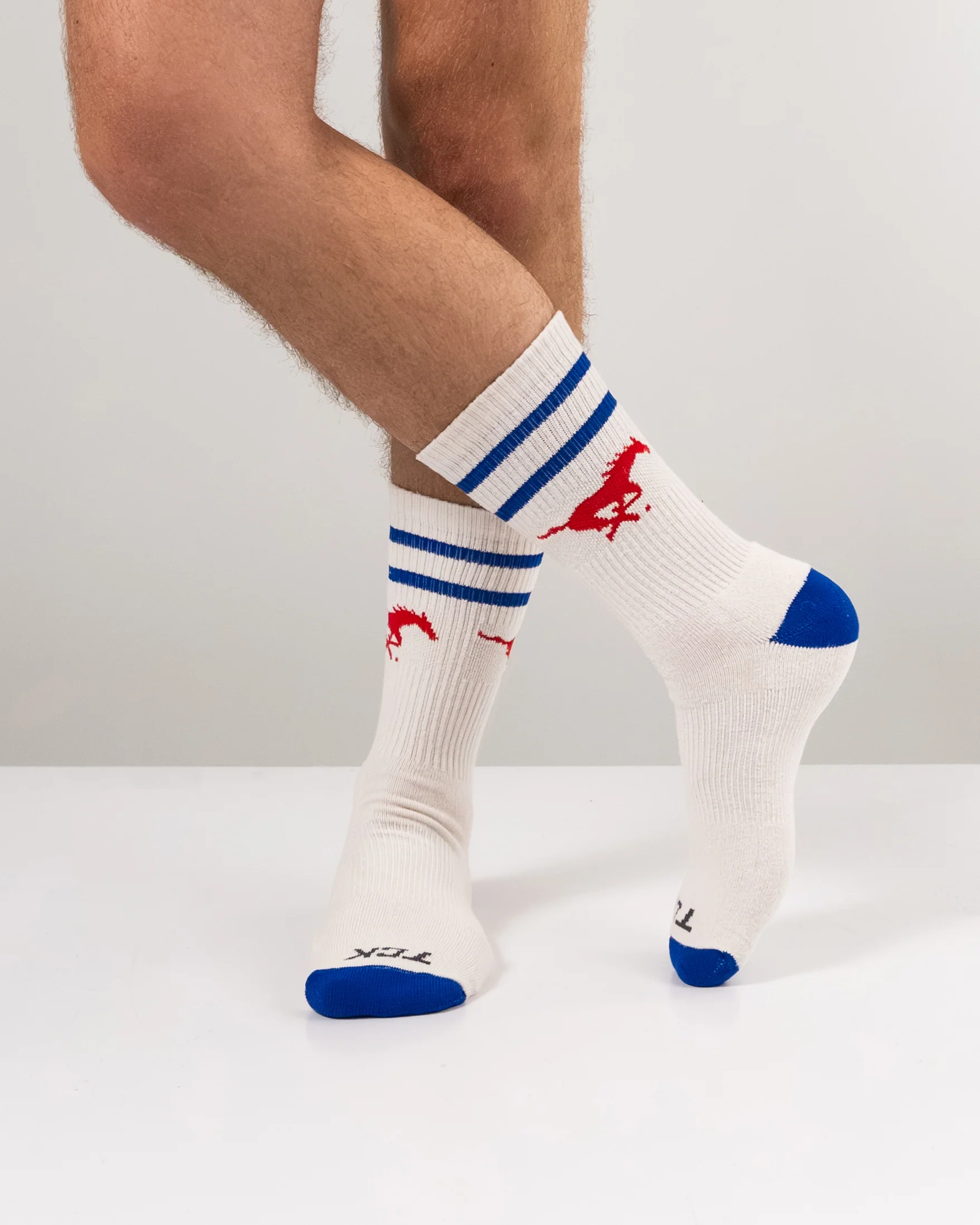 Vintage SMU Mustangs Socks NCAA Socks For Men and Womens Soft Cotton Sock - Image 3