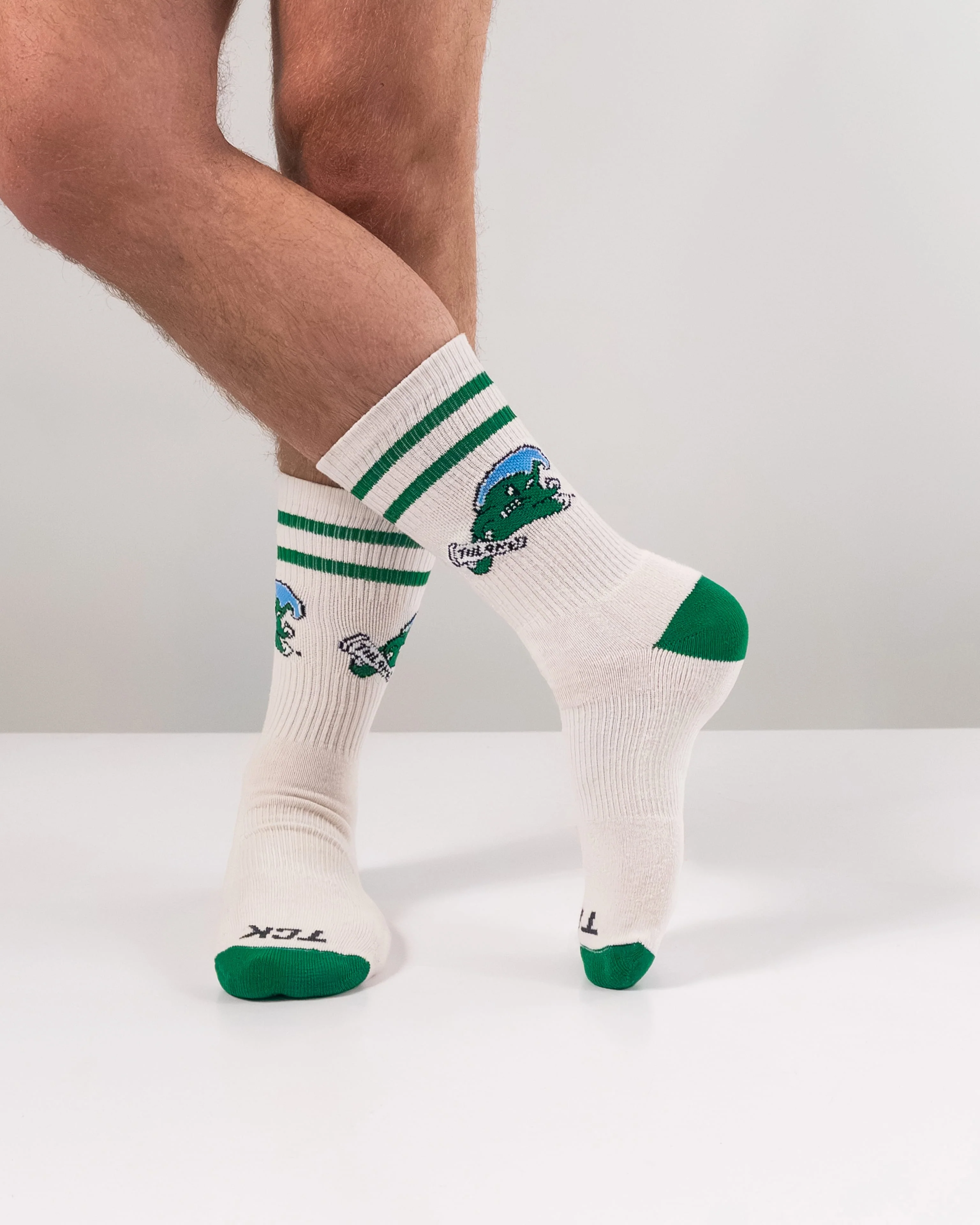 Vintage Tulane Green Wave NCAA Socks For Men and Womens Soft Cotton Sock - Image 3