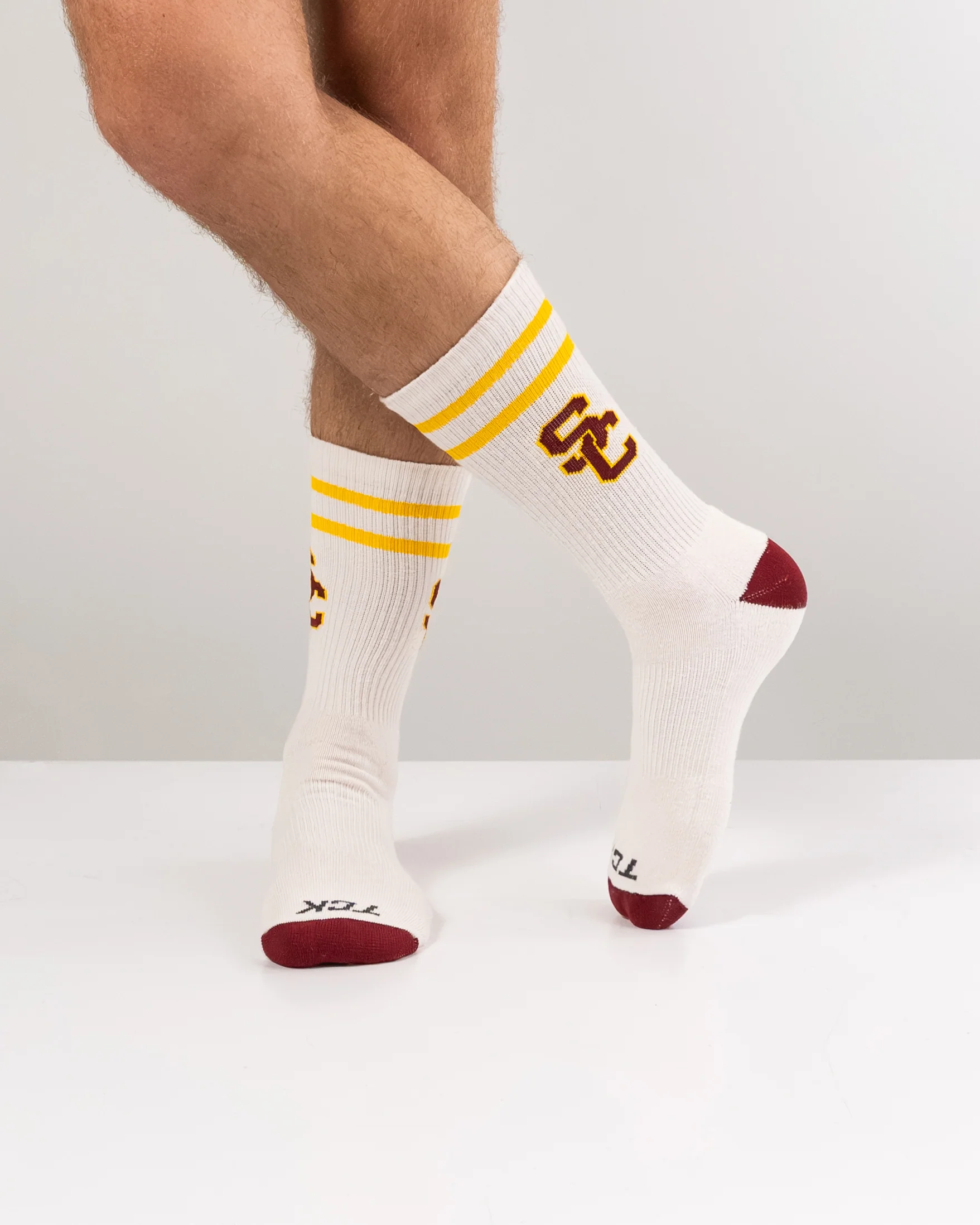 Vintage USC Trojans Socks NCAA Socks For Men and Womens Soft Cotton Sock - Image 3