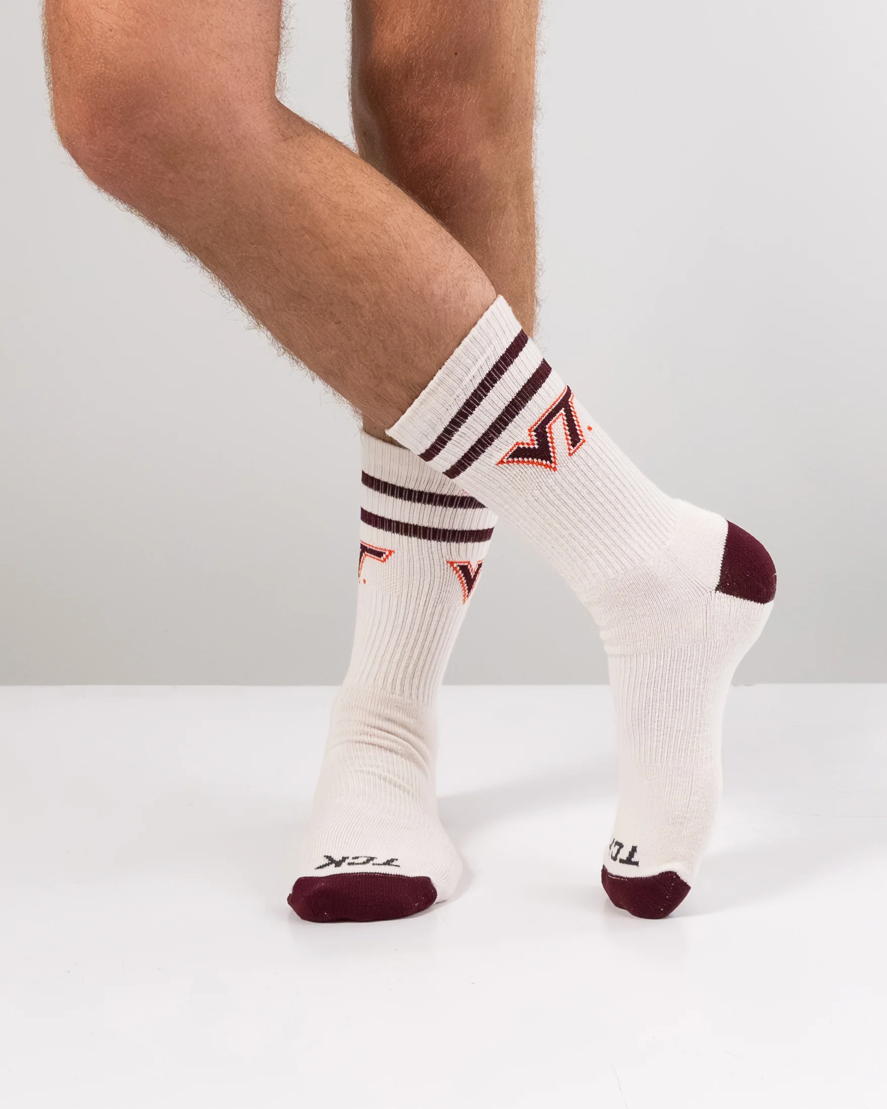 Vintage Virginia Tech Hokies Socks NCAA Socks For Men and Womens Soft Cotton Sock - Image 3