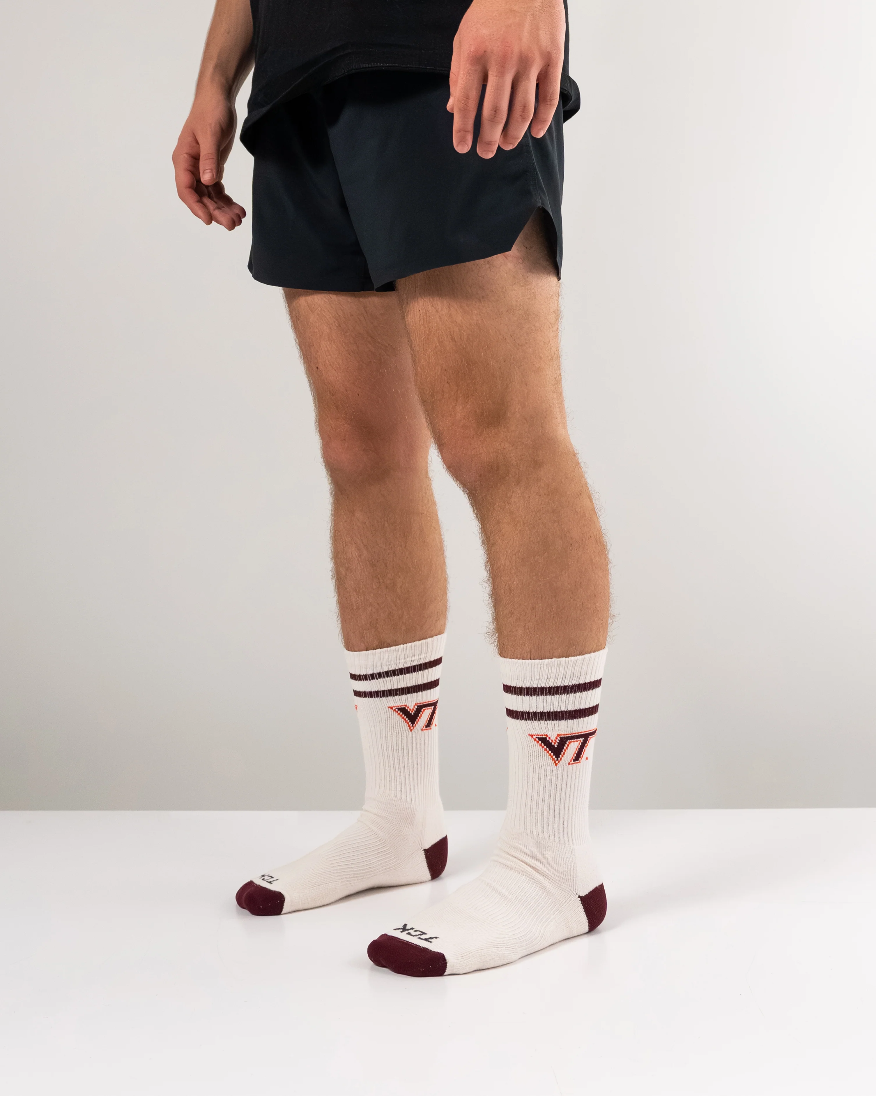Vintage Virginia Tech Hokies Socks NCAA Socks For Men and Womens Soft Cotton Sock - Image 5