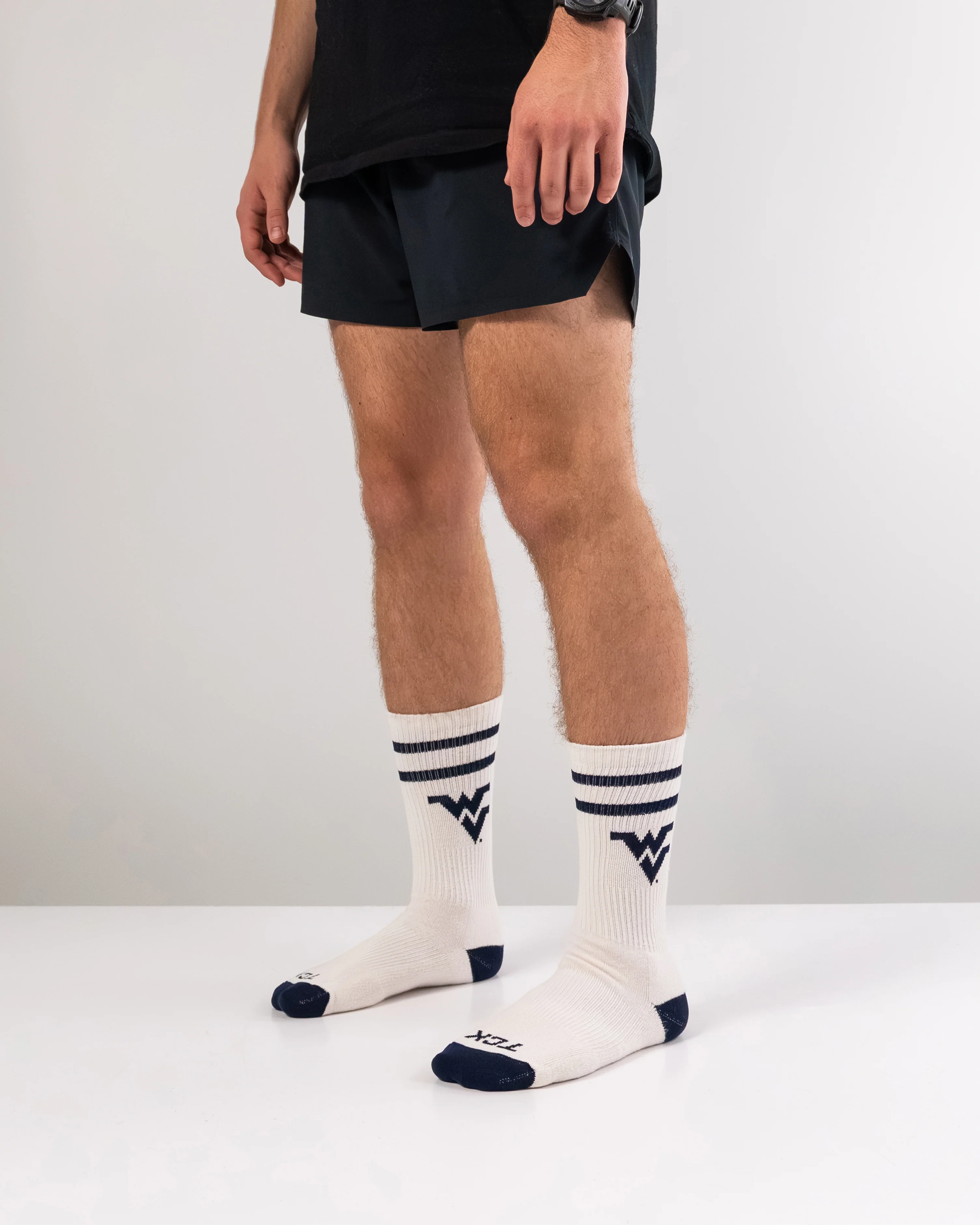 Vintage West Virginia Mountaineers Socks NCAA Socks For Men and Womens Soft Cotton Sock - Image 5