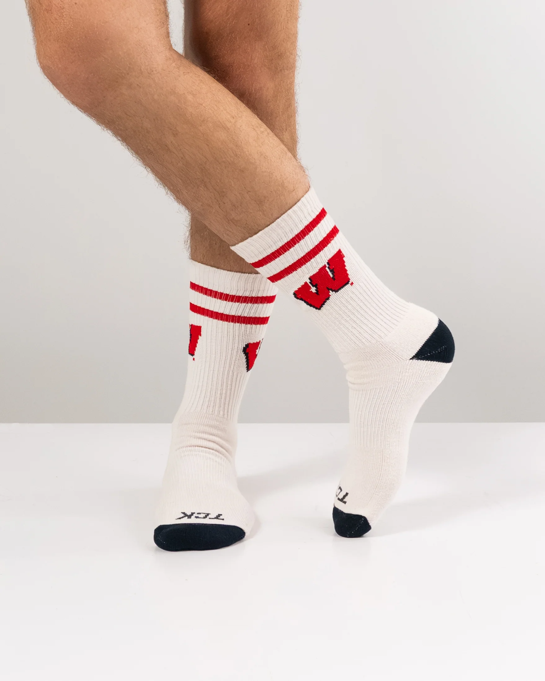 Vintage Wisconsin Badgers Socks NCAA Socks For Men and Womens Soft Cotton Sock - Image 3