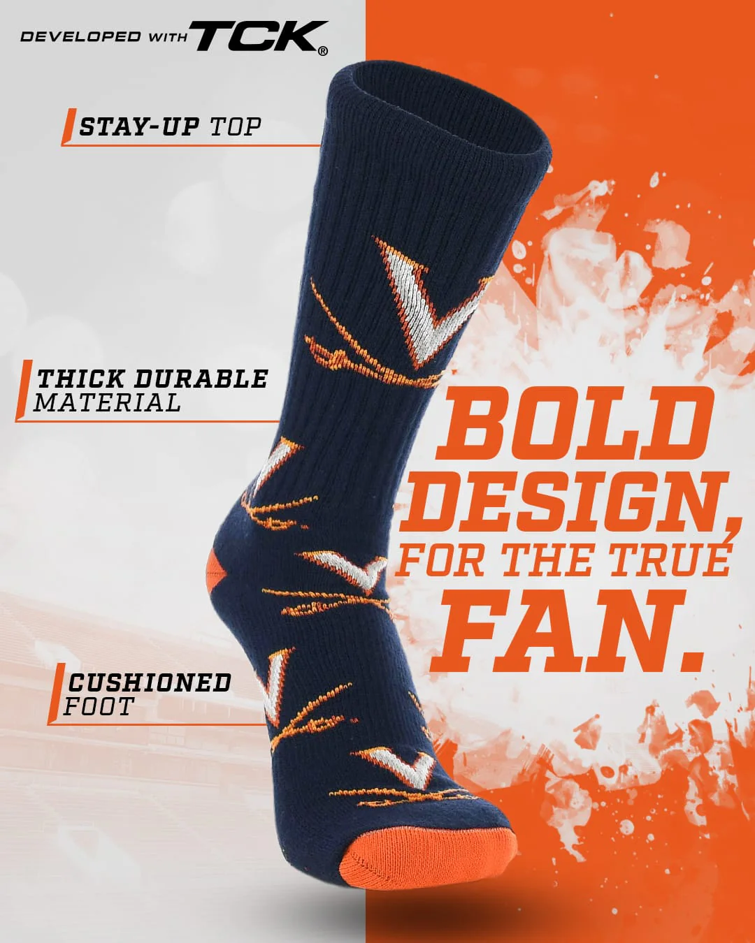 Virginia Cavaliers Mayhem Crew Socks - Image 2