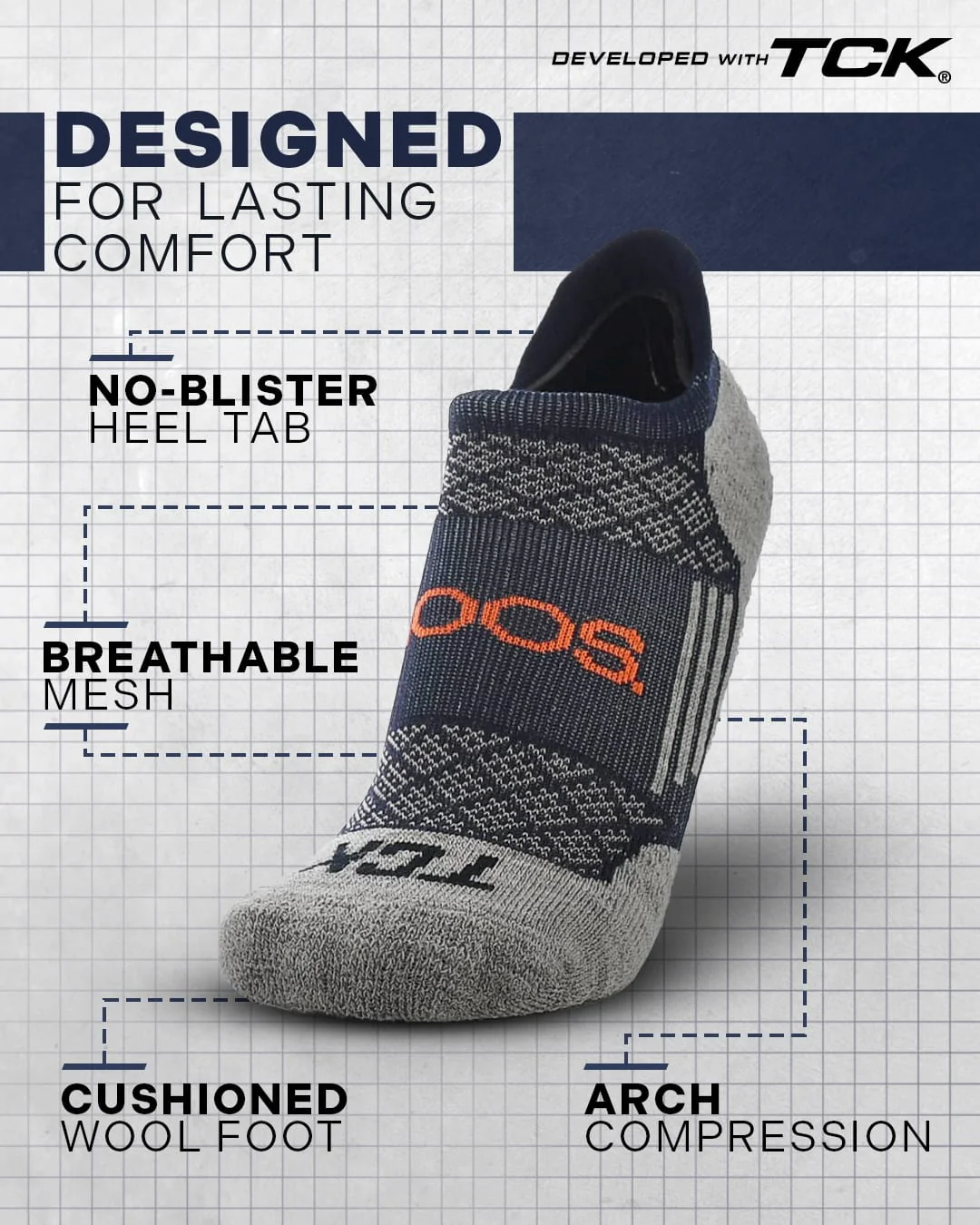 Virginia Cavaliers No Show Tour Socks - Image 2