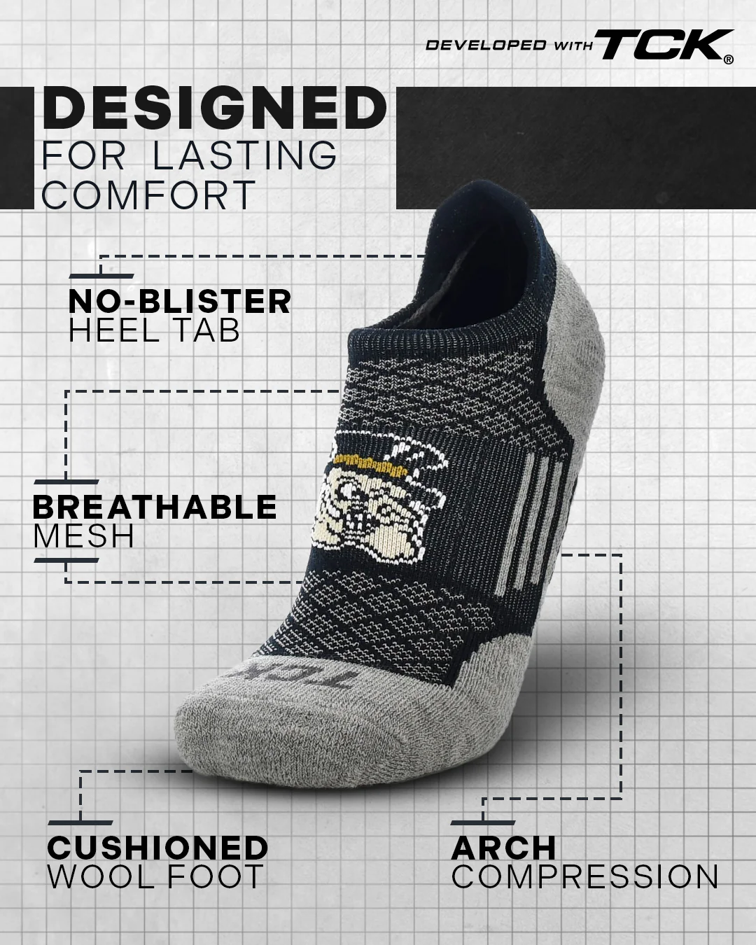 Wake Forest Demon Deacons No Show Tour Socks - Image 2