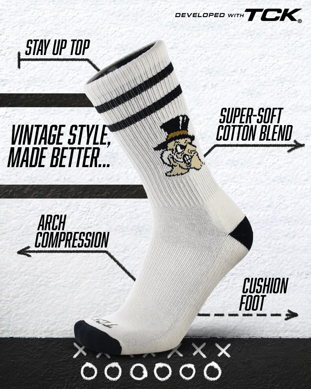 Wake Forest Demon Deacons Socks NCAA Socks For Men and Womens Soft Cotton Sock - Image 2