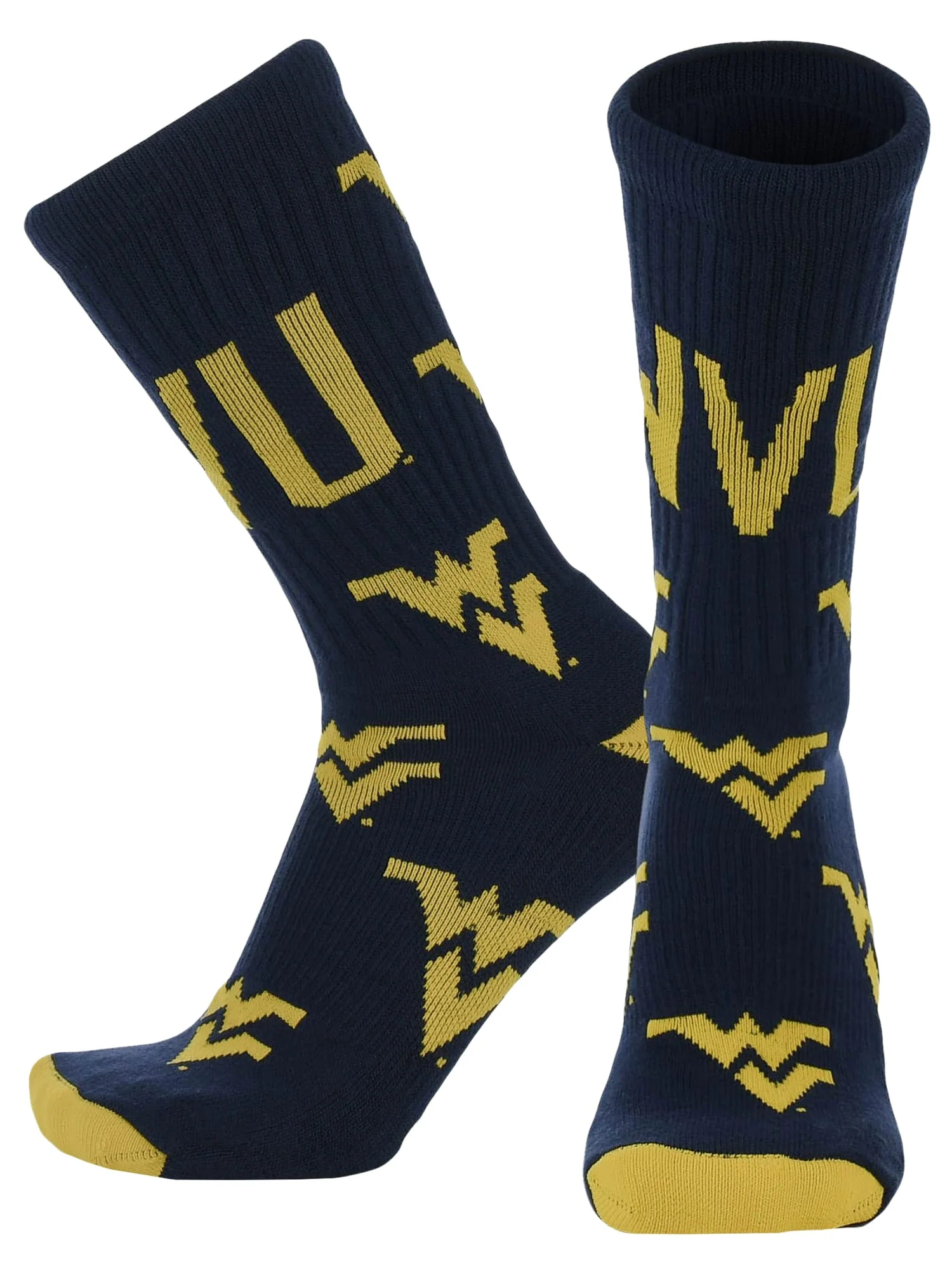 West Virginia Mountaineers Mayhem Crew Socks