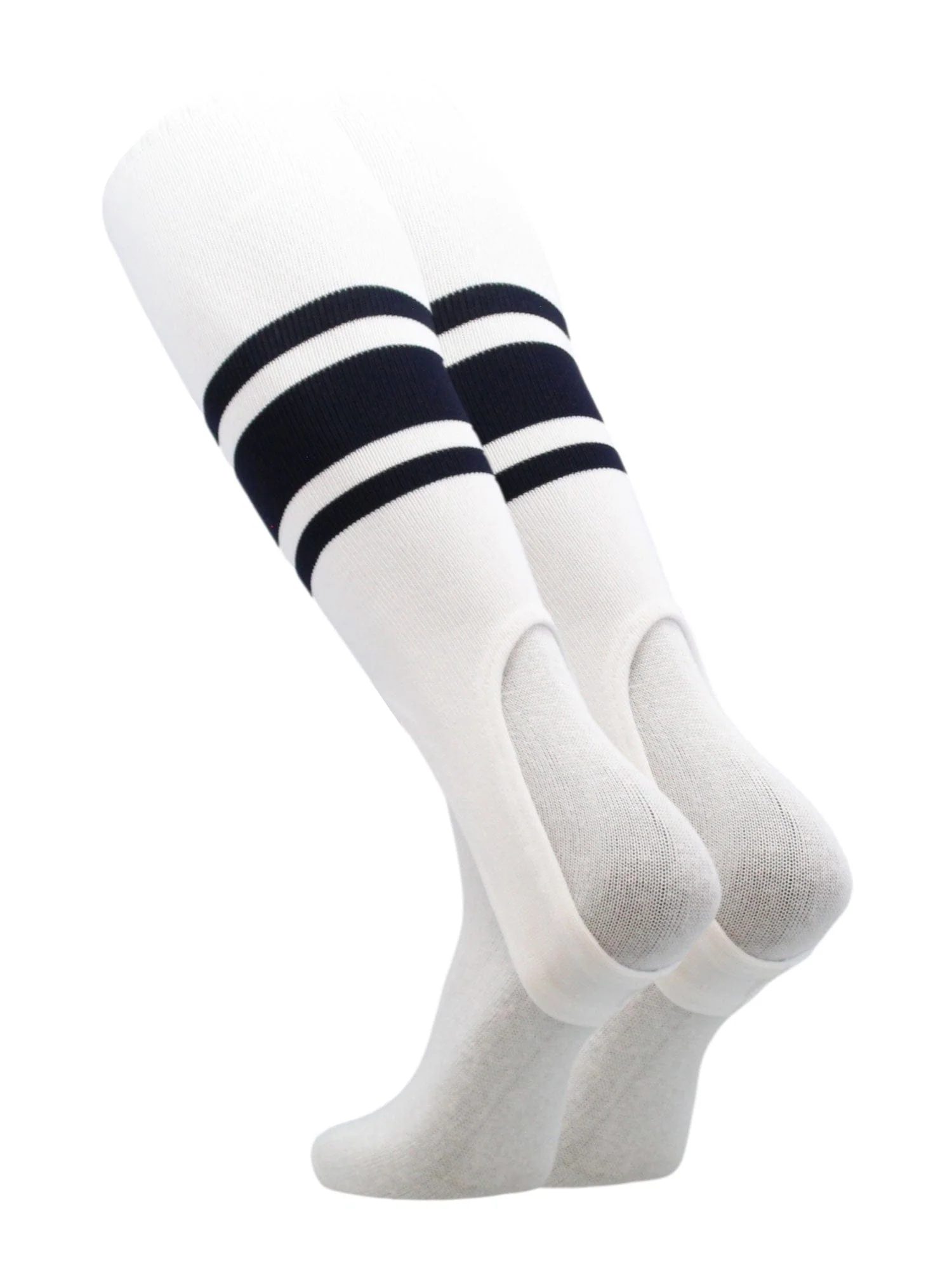 White Stirrups for Softball and Baseball with Stripes - Image 10
