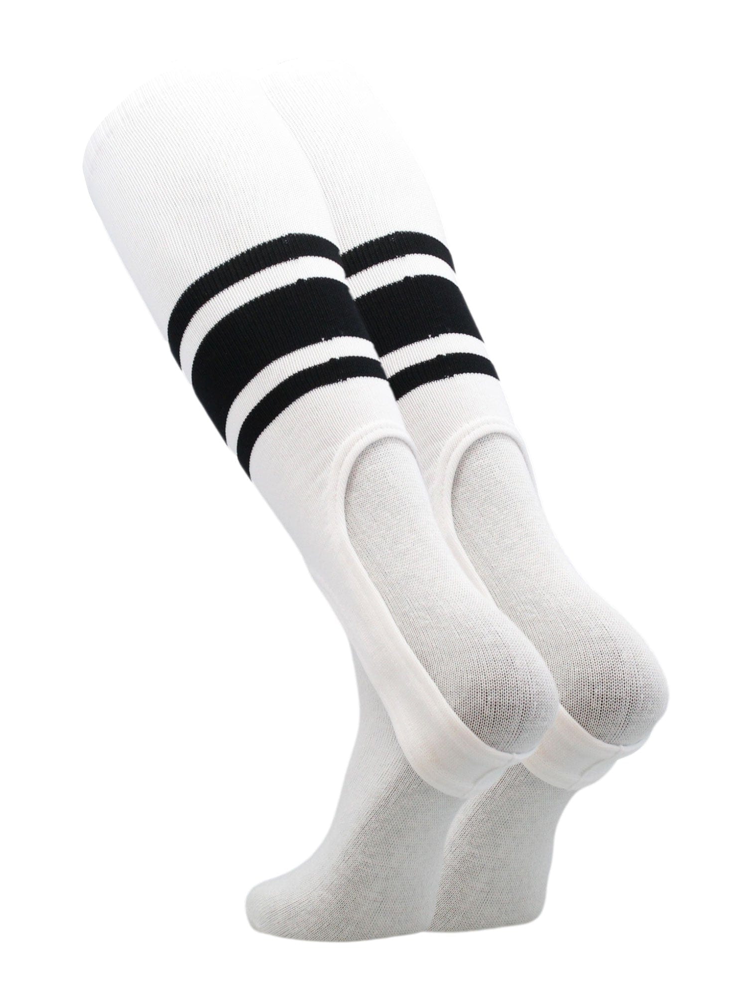 White Stirrups for Softball and Baseball with Stripes - Image 6