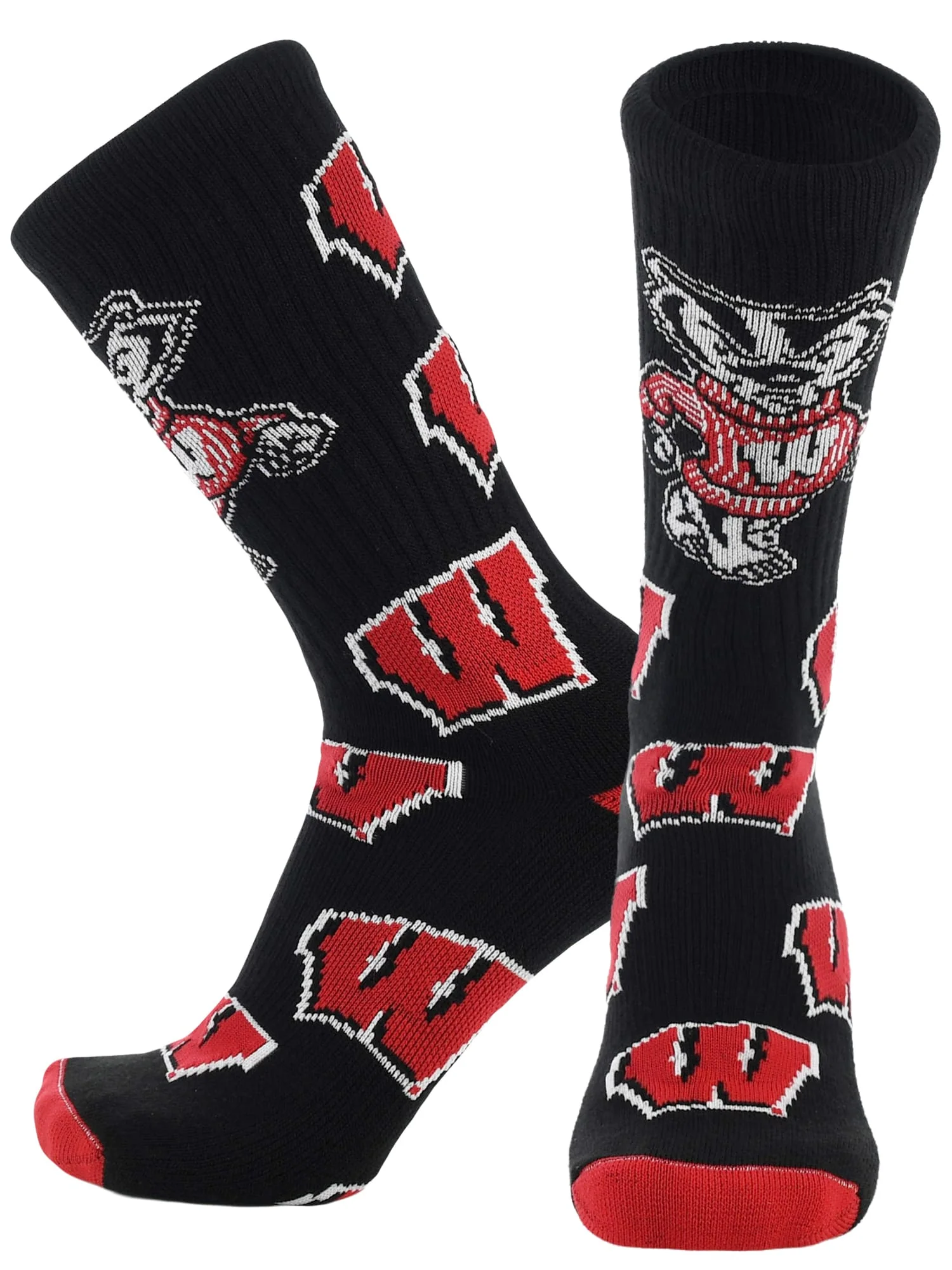 Wisconsin Badgers Mayhem Crew Socks