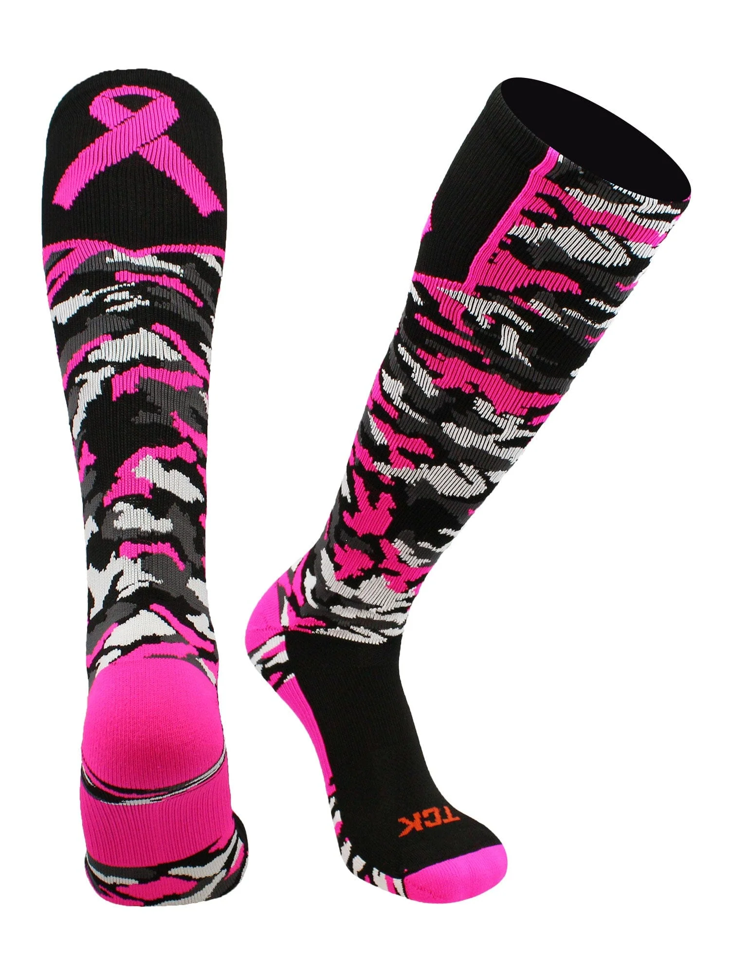 Breast Cancer Awarness Socks Pink Camo Over The Calf - Image 7